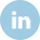 A blue circle with the linkedin logo in it.